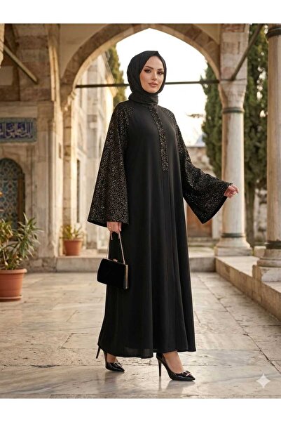 MYMİSİY فستان زفاف أنيق وعالي الجودة من قماش الكريب مقاس كبير (48-54) ذهبي لا...