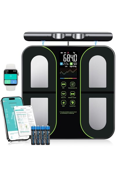 Jeet Cantar inteligent corporal cu 8 electrozi si manere, analiza corporala a...