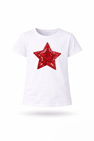 HER ŞEY NOTA www.herseynota.com Κοριτσίστικο μπλουζάκι με λεπτομέρεια Red Sta...