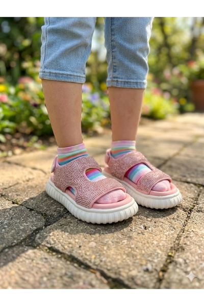 MARCOMEN Детски сандали за момичета Марко Кидс с мека анатомична подметка и к...