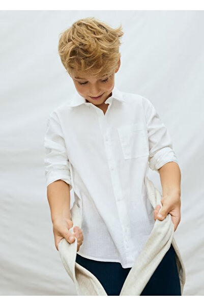 MAYORAL Boy's Long Sleeve Shirt White - 06174