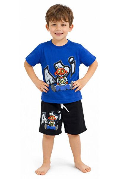 İrem Çocuk Giyim Boy's T-Shirt with Text and Picture Pattern on the Front and...
