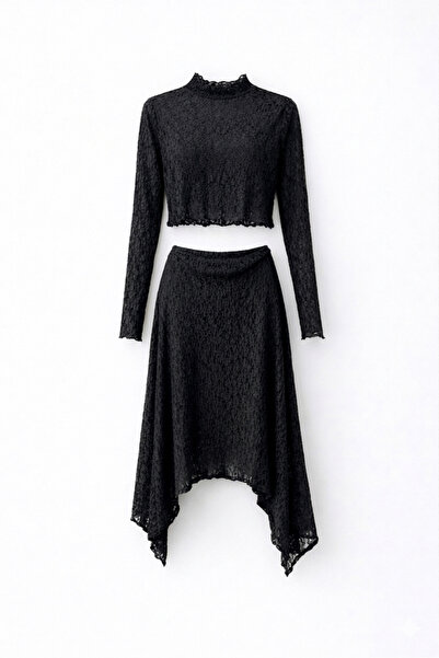 SS Siyah Dantelli Elbsie