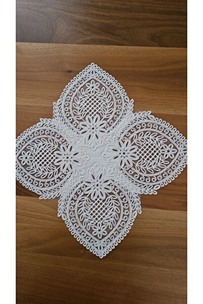 ZESA HOME Luxury Zigon Coffee Table Cover with French Lace