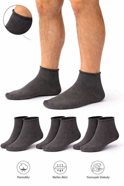 Ducks Socks Men's Smoked Cotton Seamless Elastic Socks 3-Pack Short Socks / N...