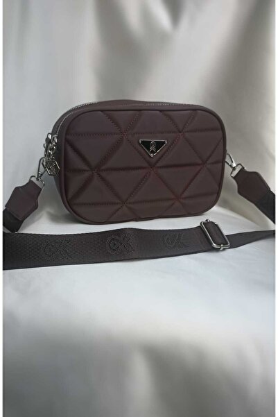 Meryem Çanta Women's Two-Compartment Quilted Patterned Cross-Shoulder Bag wit...