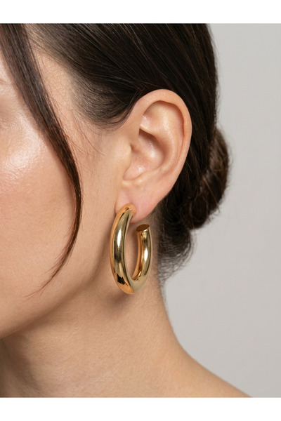 618 CONCEPT BIG STEEL RING EARRING