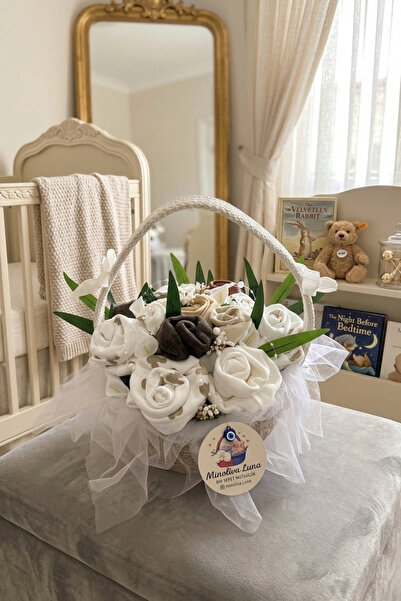 Minoliva Luna Unisex Bebek Hediye Buketi 11 Parça %100 Pamuklu Kıyafet Seti