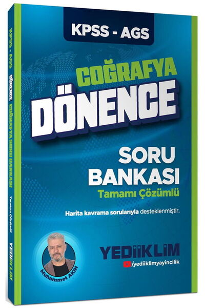 Yediiklim Yayınları KPSS AGS Dönence Coğrafya Tamamı Çözümlü Soru Bankası