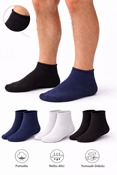 Ducks Socks Men's Cotton Seamless Elastic Socks 3-Pack Short Socks / Non-Mark...