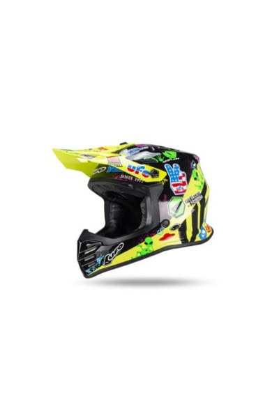 UFO Plast Korey children's motocross/enduro helmet, yellow/black, L