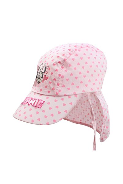 Disney Minnie Mouse Cotton Cap for Girls, Pink with Hearts