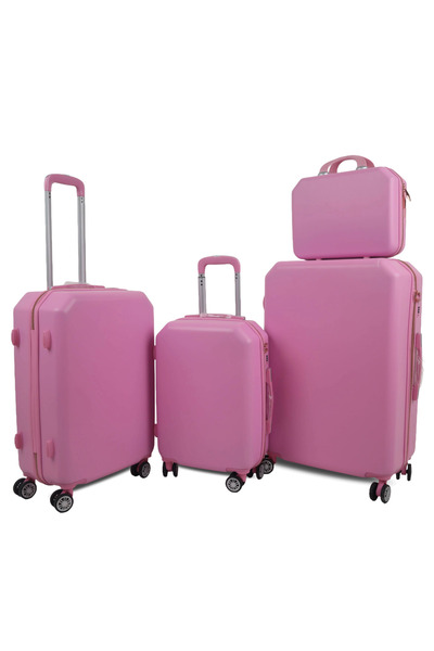 Generic 4Pcs 14/20/24/28 Inch Fiber Hard Shell Luggage Set 360 Degree Rolling...