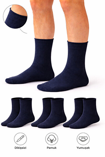 Ducks Socks Men's Navy Blue Cotton Seamless Elastic Socks 3-Pack Long Socks /...