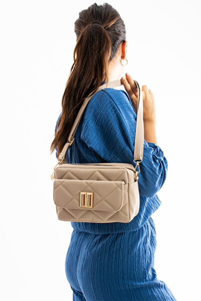 Meryem Çanta Women's Quilted Patterned Zippered Cover Adjustable Strap 2 Comp...