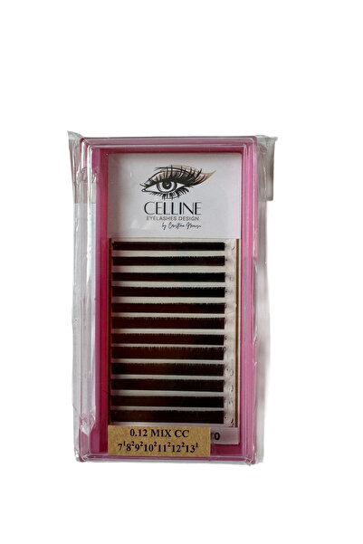 CELLINE EYELASHES Βλεφαρίδες σε τούφες, καμπυλότητα CC, μήκος 7-13 χιλιοστά x...