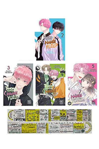 Athica Tamon-Kun'un Hangi Yüzü 2-3-4-5. Ciltler Manga Seti + Özel Cetvel