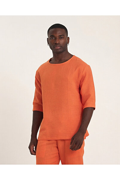 Lemur Muslim Linen Half Sleeve Men's T-Shirt
