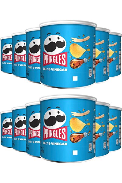Pringles - Salt & Vinegar Flavour Potato Chips - Crunchy Crisps Snacks - Pack...