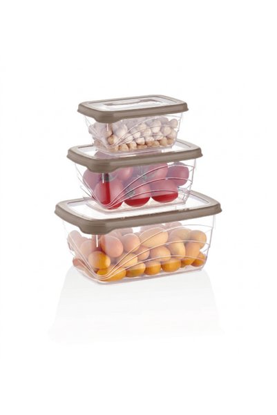 SAKLUNA Set of 3 Storage Containers with Lids |   Healthy and Hygienic Food Preservation