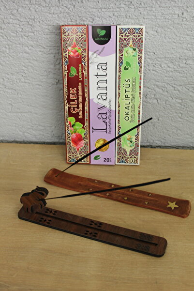 LAYANSA 2 ADET TÜTSÜLÜK ( FİLLİ + KAYIK MODEL ) 3 ADET TÜTSÜ ÇİLEK + LAVANTA ...