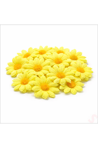 SüSLe Bebek ve Parti Yapay Papatya Çiçek Kafası 4 cm x 20 Adet - Sarı