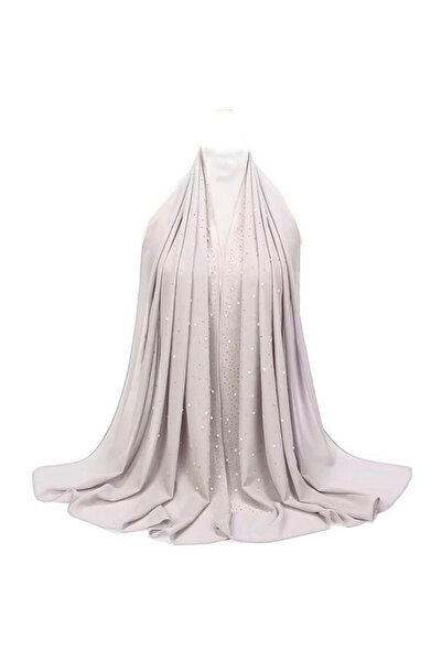 SOLOBUY Elegant Chiffon Hijab with Sparkle Rhinestones, Color Misty Rose, 72 ...