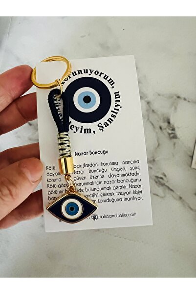 Talia&Talia Evil Eye Bead Keychain with Eye Figure – Symbol of Luck & Protect...