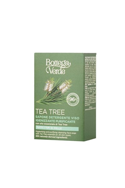 Bottega Verde Face Soap with Cleansing and Purifying Effect, with Tea Tree Oi...