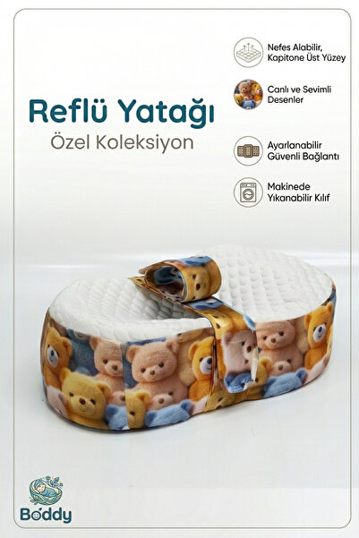 Boddy Yeni Doğan Bebek Yatağı - Nefes Alan Kolajen Kumaş