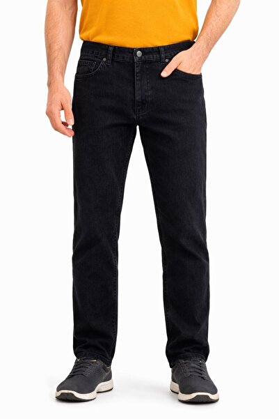 Bull's Men’s Stretch Dark Black Narrow Fit Denim Jeans