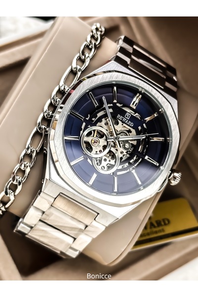 Reward Automatic (Battery-Free) Men's Wristwatch, Silver Steel Band, Function...