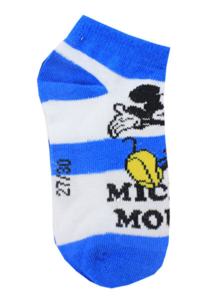 Disney Șosete, 65% bumbac, Mickey Mouse, albastru și alb