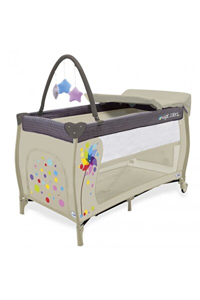 Asalvo Windmill 2-tier baby cot, compact folding, changing table, toy arcade,...