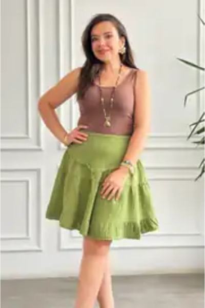 yb yağmur butik Front and Back U-Neck Cotton Undershirt