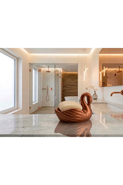 LUCES DESİGN Πλαστική θήκη σαπουνιού Swan Μαύρη