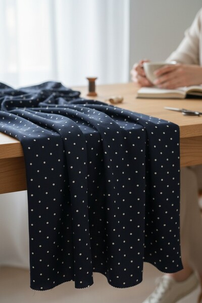 Akbaşlar %100 Viskon Yumuşak Dokulu Twill Dokuma Belmando Kumaş | 1 Metre | E...