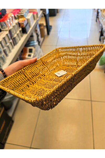Gülecci Home Rattan piknik hasır ekmek sepeti,meyve sepeti,düzenleyici sepet
