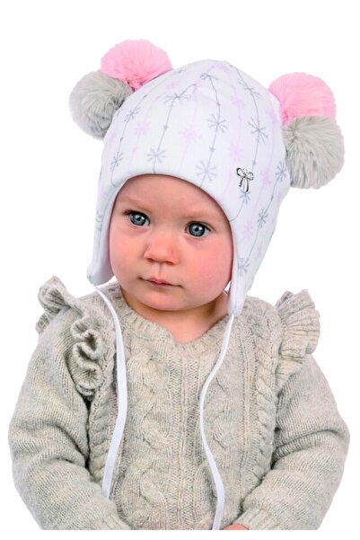 ODA Winter Hat, 48% Cotton, Oda, White with Flakes