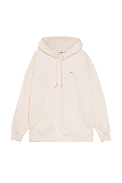 Obey Γεωμετρική Δύναμη Φούτερ με Κουκούλα από Καμβά Αλεύκαντο Λ Μέγεθος