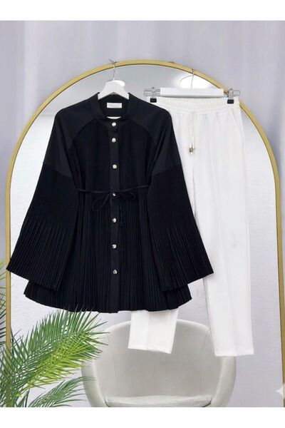 VOLT CLOTHİNG ΣΕΤ ΠΟΥΚΑΜΙΣΟΥ ΚΑΙ ΠΑΝΤΕΛΟΝΙΟΥ ΜΕ ΛΕΠΤΟΜΕΡΕΙΕΣ ΚΟΥΜΠΩΜΑΤΩΝ