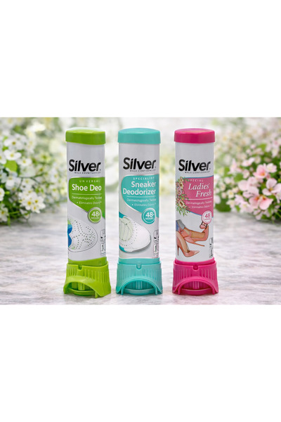 Silver Shoe Deodorant Set – 48h Protection & Freshness (3 variants)
