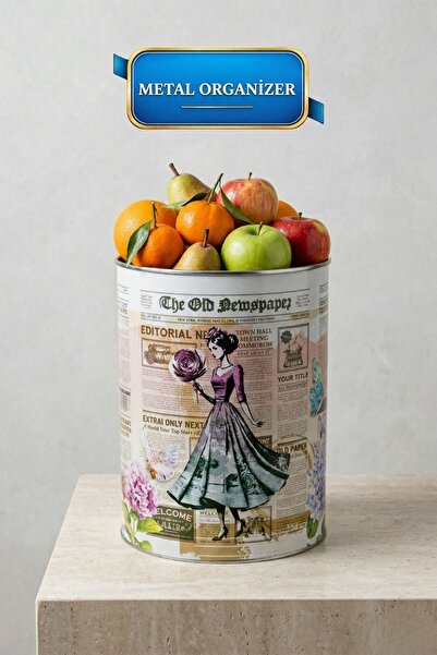 LE PARİS Metal Kova Organizer Çok Amaçlı Saklama Kutusu | Mutfak | Banyo | Oy...