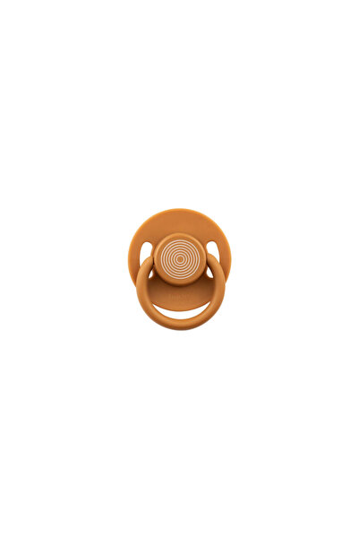 Wee Baby round silicone pacifier without pattern no. 2 code 364, Brown