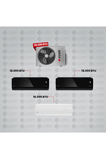 Arçelik 1+3 Multi Sistem Klima / 36100 Md Pro Dış Ünite ( 2 adet 18 BTU SİYAH...
