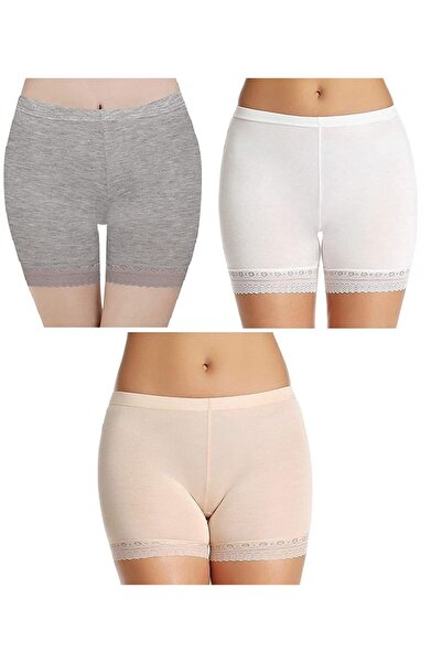 Glamroot Women's/Girl's Cotton Lycra Shorts With Lace Trim - Cycling/Safety/U...