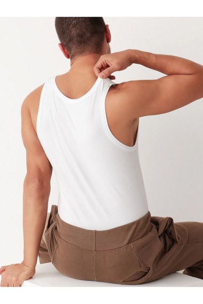 SEBURAM COLLECTION 100% Cotton Men's Undershirts Lycra Cotton Men's Undershirts 6-Pack