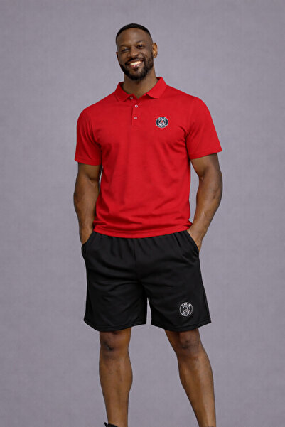 NOFLEN Polo Collar Paris Printed Shorts and Top Set