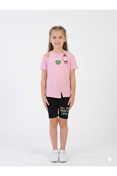 MİNİSHOOW Summer Girls' Top and Bottom Set
