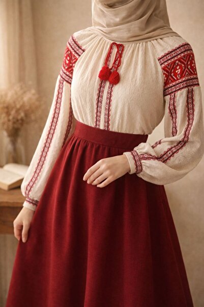 EMİNOS BUTİK ETHNIC PATTERNED KNITWEAR SWEATER